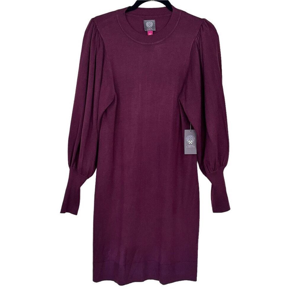 Vince Camuto Balloon Sleeve Knit Sweater Dress - Size Small